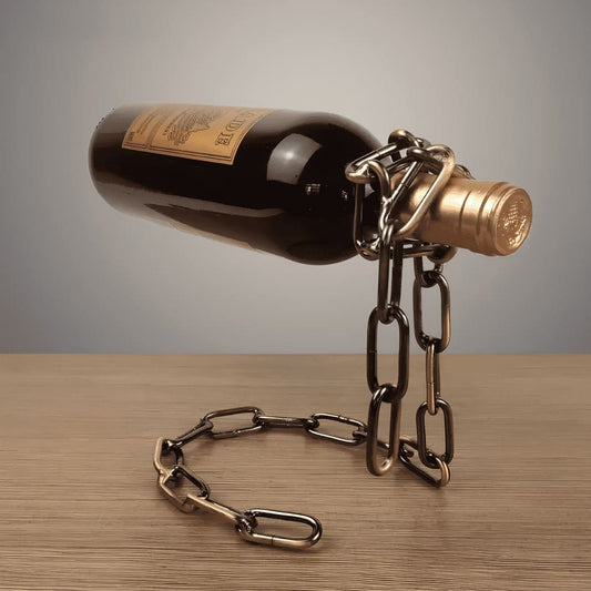 Porte-bouteille de vin style chaîne